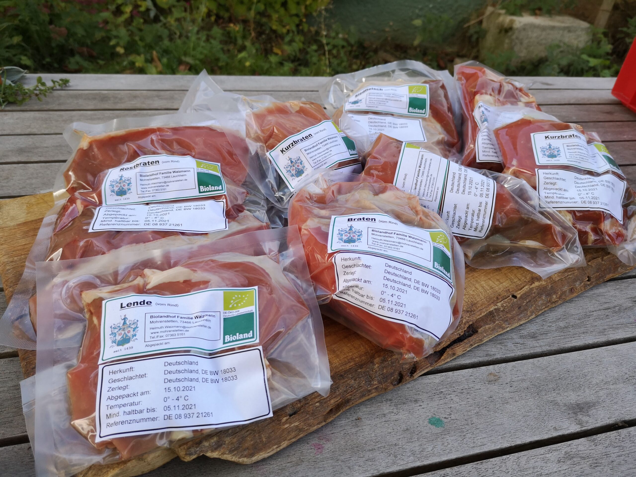 Gesundes Fleisch, frisch verpackt